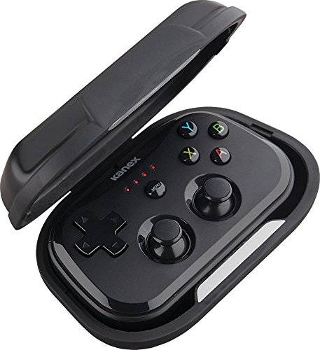 KANEX Goplay Sidekick Controller – Negro [Manejable | ergonómica | MFI Certificado | hasta 20 Horas de Tiempo de batería, para iOS & MacOS | Hardcase con función de Soporte] – K184 – 1140