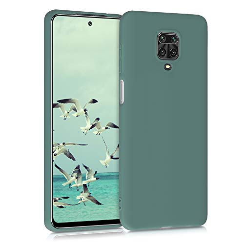 kwmobile Funda Compatible con Xiaomi Redmi Note 9S / 9 Pro / 9 Pro MAX - Carcasa de TPU Silicona - Protector Trasero en Verde Bosque