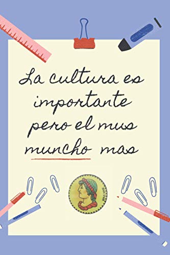 LA EDUCACION ES IMPORTANTE PERO EL MUS MUNCHO MAS: CUADERNO DE NOTAS | Diario, Apuntes o Agenda | Regalo Original y Divertido para Amantes de los juegos de Cartas, Baraja Española