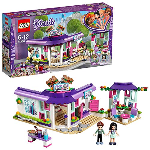 LEGO Friends - Café del Arte de Emma, Juguete con Mini Muñecas Divertido para Construir y Recrear Aventuras para Niñas y Niños de 6 a 12 Años en Heartlake City (41336)