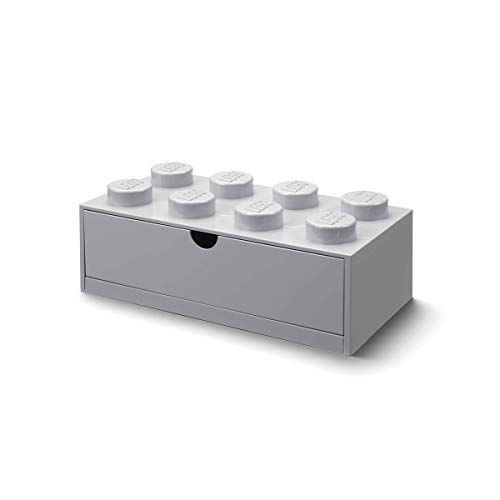 LEGO-Tavitoys, Desk Brick Drawer 8 Gris Juguetes para apilar y encajar 40211740 , color/modelo surtido