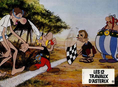 Les 12 travaux d'Astérix - lot de 7 photos d'exploitation