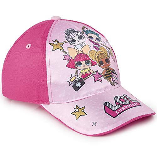 L.O.L. Surprise ! Gorra De Béisbol Premium para Niña | Gorras De Béisbol De Verano para Niñas | Producto Oficial para Niños De Los Accesorios De Las Muñecas (Rosa)