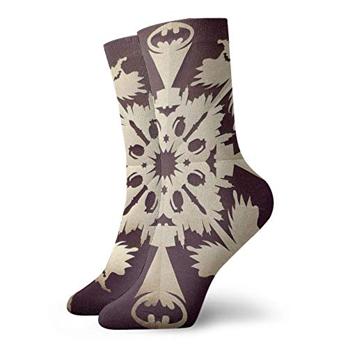 LREFON Calcetines de compresión B-atman Christmas Socks Crew Funny Casual Unisex Print Tobillo Deporte Calcetín