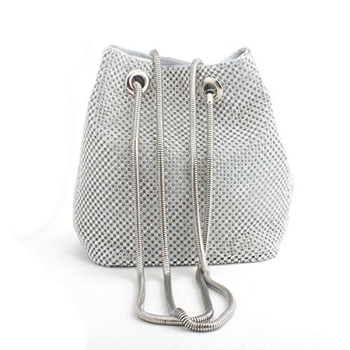 LUI SUI Bolsos de Noche de Diamantes de imitación de Cristal Embragues Mujeres Mini Bolsos Crossbody Pequeños monederos para Fiesta de Bodas Prom Wedding