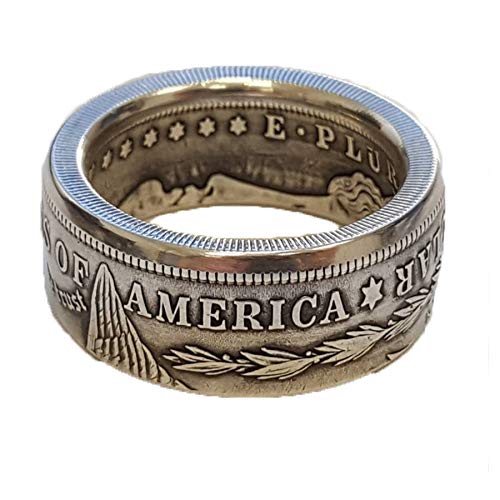 MAGIIE 10mm Anillos Hombre Acero Inoxidable,Vintage clásico Anillos de Hombre,Anillo Grande Size 20 a 30 (letra del número, 27)