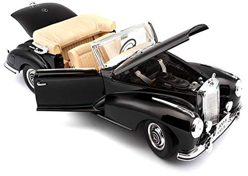 Maisto MI31806 Mercedes 300 S Cabrio 1955 Black 1:18 MODELLINO Die Cast Model Compatible con