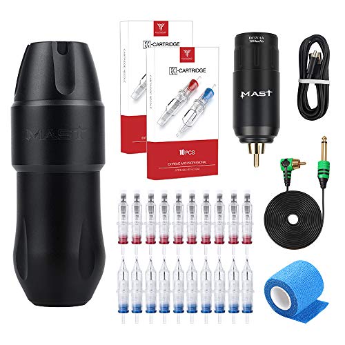 Mast Pro Tour maquillaje Conjunto de lápiz inalámbrico con batería, maquillaje Máquina rotatoria hilos de la pluma Accesorios Máquina para el artista