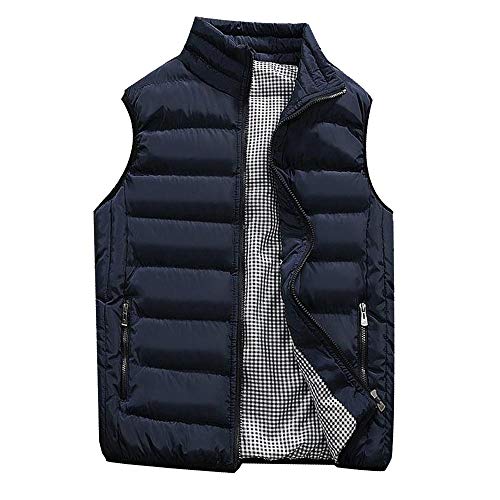 MEIbax Hombre Invierno Calor Chalecos Sin Mangas De Plumas Chaquetas Acolchado Cazadoras Hombres otoño Invierno Abrigo Acolchado algodón cálido con Capucha Chaleco Grueso Tops