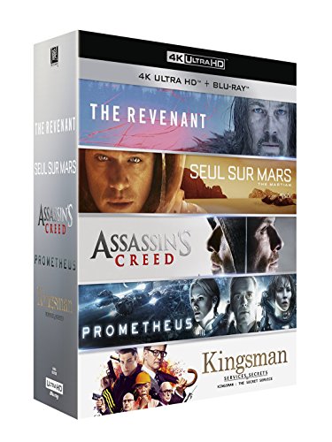 Meilleur de la 4K : The Revenant + Seul sur Mars + Assassin's Creed + Prometheus + Kingsman : Services secrets [Francia] [Blu-ray]