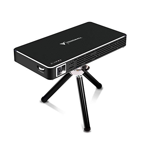 Mini Proyector, Tenswall Portátil DLP Video Proyectors Android 7.1 Pico Projector 1080P Full HD Home Cinema, Entrada HDMI a Su Ordenador Portátil/PC/PS4, Conectividad Inalámbrica Bluetooth Wi-Fi …