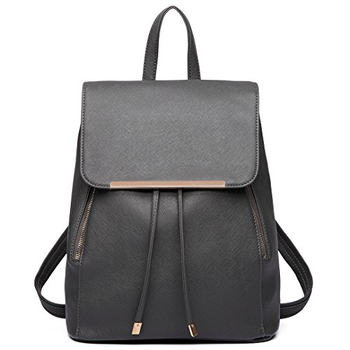 Miss Lulu Mochila Mujer Bolso Bandolera Daypack Casual Elegante Moda Cuero PU