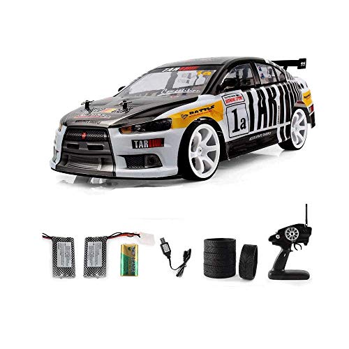 Modelo de coche grande 1/10 coche teledirigido 2.4Ghz eléctrico 4WD alta velocidad RC coche con faros LED 70 kilometros del coche de carreras / h camiones fuera de carretera Adecuado for todos los adu