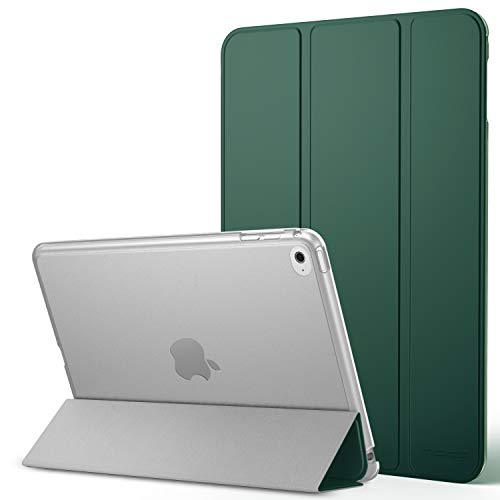 MoKo Compatible con New iPad Mini 5th Generation 7.9" 2019/iPad Mini 4 2015 Funda, Ultra Delgado Función de Soporte Protectora Plegable Cubierta Inteligente Trasera Transparente - Bosque de pino verde