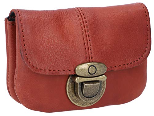 Monedero de Cuero Gusti Leder Chapal Bolsillo para Cinturón Bolso para Festival Fiesta Cuero de Buey Marrón 2G40-48-2