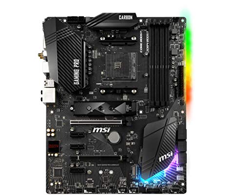 MSI B450 GAMING PRO CARBON AC - Placa base gaming (AM4, AMD B450, 3 x PCI-E x1, DDR4 3466+, HDMI, 6 x SATA 6Gb/s)