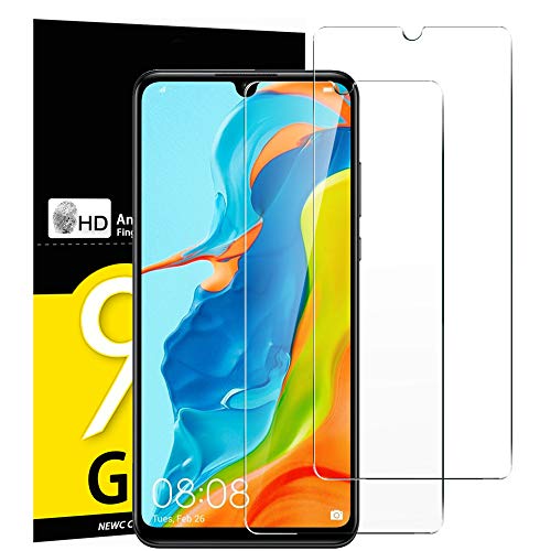 NEW'C 2 Unidades, Protector de Pantalla para Huawei P30 Lite, Nova 4e, Antiarañazos, Antihuellas, Sin Burbujas, Dureza 9H, 0.33 mm Ultra Transparente, Vidrio Templado Ultra Resistente