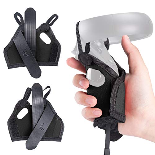 NEWZEROL Cubierta del Controlador para Oculus Quest/Rift S VR Funda Lavable con Funda Protectora Hook & Loop Diseñada para la Cubierta del Controlador de Pantalla táctil-Negro