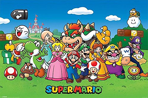 Nintendo Póster Super Mario - Personajes (91,5cm x 61cm)