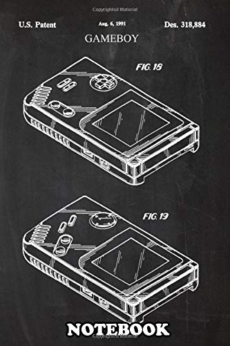 Notebook: Patent Drawing 1991 Gameboy , Journal for Writing, College Ruled Size 6" x 9", 110 Pages