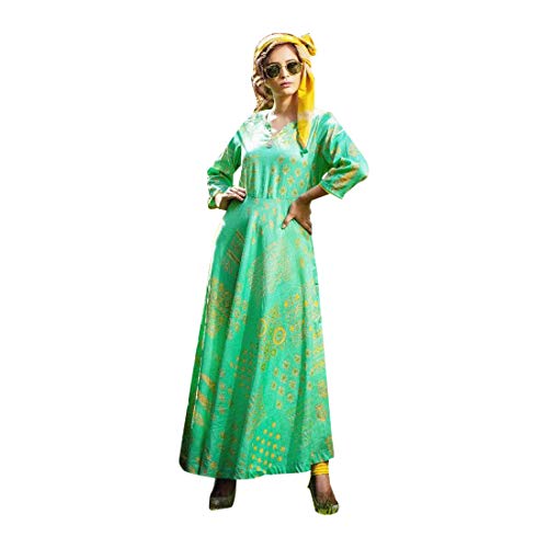 Ocean Green - Túnica Larga Kurti para Mujer, Talla L, XL, XXL 8827