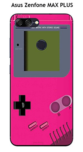 Onozo - Carcasa de TPU para Asus Zenfone Max Plus, diseño de Game Boy, color rosa intenso