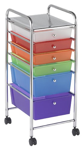 Organizador móvil ECR4Kids 6-Cajónes, colores surtidos