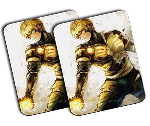 PACK 2 ALFOMBRILLAS PEQUEÑAS ONE PUNCH MAN GENOS mousepad raton