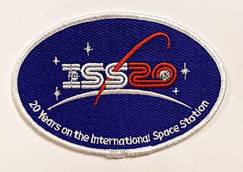 PATCHMANIA Parches Bordados THERMOADHESIVE Patch International Space Station 20 Years Commemorative Patch 12,5cm