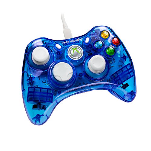 PDP - Mando Con Cable Rock Candy, Licenciado, Color Azul (Xbox 360)