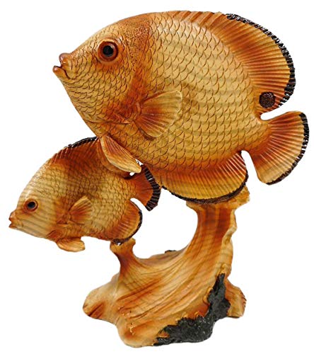 Peces en imitación de madera, 14 x 9 cm, figura decorativa GCG 3360 C