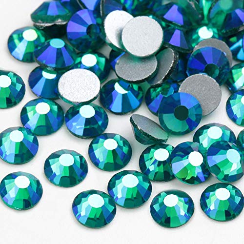 PENVEAT Rhinestones AB de circón Verde 1440pcs / Lot Flat Back Piedras de Brillo sin fijación en Caliente, Suministros de Decoraciones de teléfonos DIY 3D, SS16 1440PCS