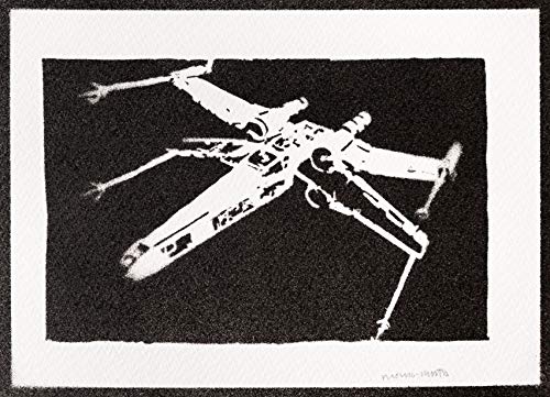 Poster Caza Estelar X-Wing STAR WARS Grafiti Hecho a Mano - Handmade Street Art - Artwork