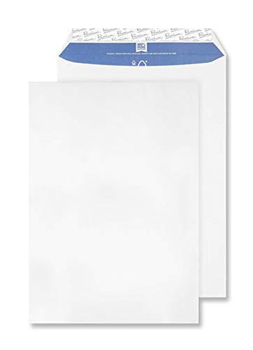 Premium Pure - Paquete de sobres con cierre autoadhesivo (C4, 229 x 324 mm, 20 unidades), color blanco