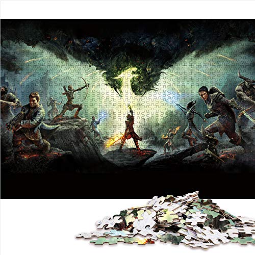 Puzzle de 1000 piezas para adultos y adolescentes Dragon Age 3-Juicio Juegos de rompecabezas de temas juego Rompecabezas Juegos familiares a gran escala,regalos para familiares y amigos. 52x38cm