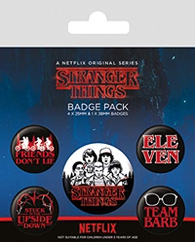 Pyramid Pack Chapas Stranger Things Logo, Multicolor (BP80656)