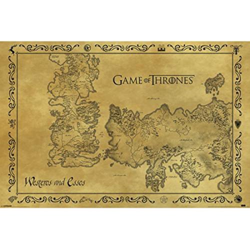 Pyramid PP33390 - Poster con diseño Game Of Thrones Antique Map, 61 x 91.5 cm