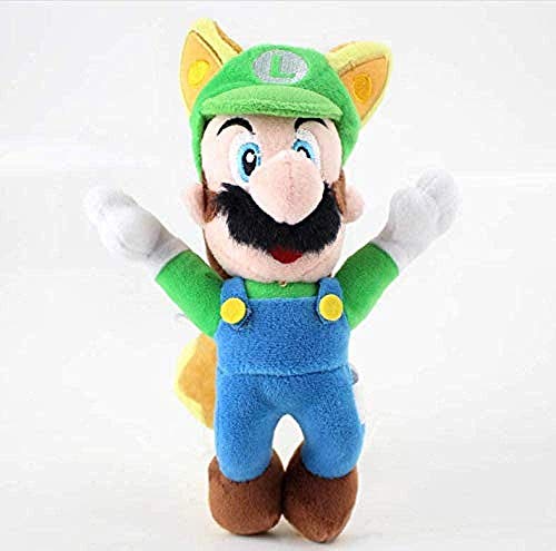 QIXIDAN Super Mario 3D Land Juguetes de Peluche Mario Luigi Cosplay Mapache Gato Zorro Animales muñecos de Peluche Suaves Regalos para niños 20Cm