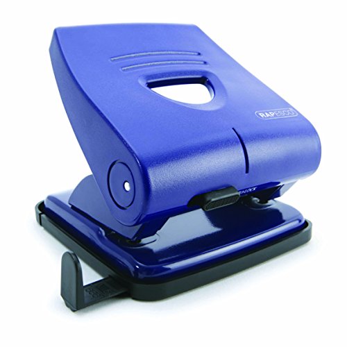 Rapesco 827-P - Perforadora de 2 agujeros, 30 hojas de capacidad, color Azul