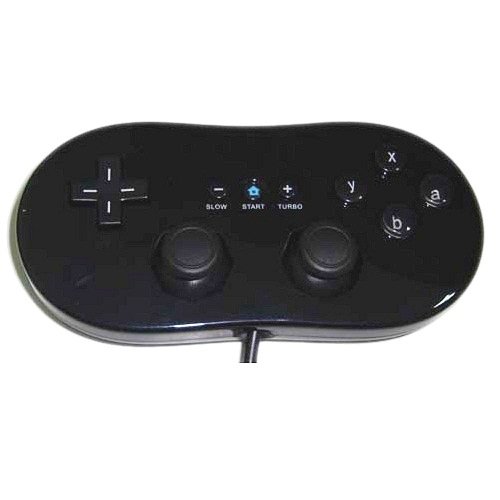REY Mando Classic Controller válido para Nintendo Wii Color Negro, Mando Clásico, Gamepad