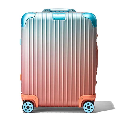 RIMOWA X ALEX ISRAEL ORIGINAL CABIN PLUS MULTIWHEEL SUITECASE ORANGE/PINK/BLUE LIMITED EDITION