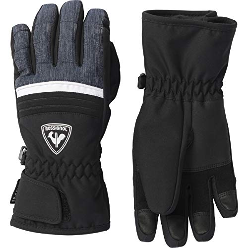 Rossignol Tech Impr Guantes esquí, Unisex niños, Denim, 12 años