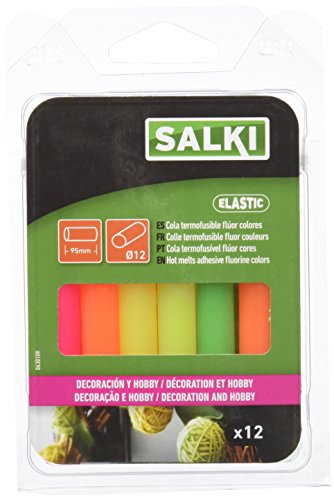 Salki 0430108 Barras Ideal para Creatividades y Bricolaje, Flúor, 11.5 mm, Set de 12 Piezas