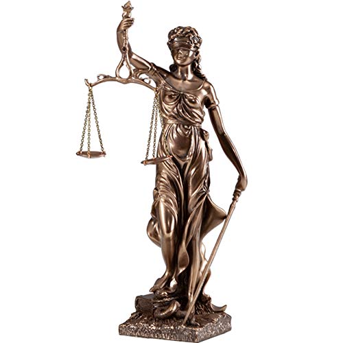 SDBRKYH Diosa Griega Escultura, Diosa de la Justicia Themis Estatua Justicia Diosa Estatua Escritorio Resina Artesanías,48cm