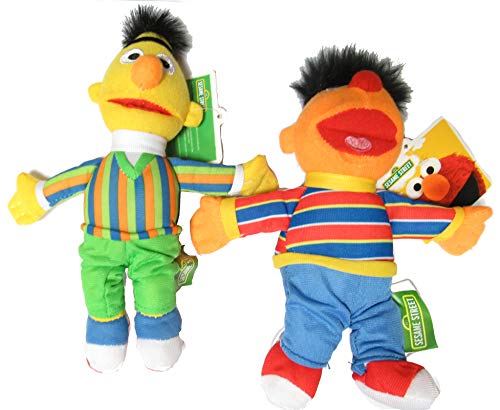 Sesame Street Par 2 Felpa Peluche 20cm Ernie y Bert Muppets Oficiales Originales