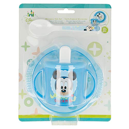 SET MICRO EASY BABY 3 PCS. (CUENCO, TAZA ENTRENAMIENTO Y CUCHARA) MICKEY MOUSE - DISNEY - BABY PAINT POT