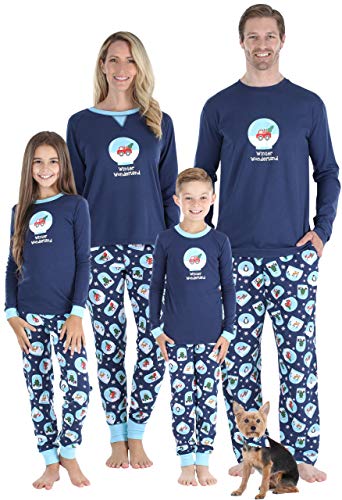 Sleepyheads Conjuntos de Pijamas navideños de Navidad con el Mundo de Las Maravillas del Mundo de Nieve (SHM-5063-K-EU-3T)