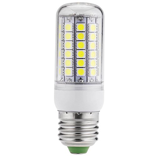 Sodial(R)Led Luz del Maiz E27 12W 5050 Smd Bombilla Lampara Iluminacion 69 Led Ahorro de Energia 360 Grados Blanca 220V