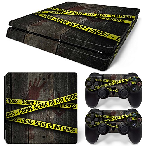 Sony PS4 Playstation 4 Slim Skin Design Foils Pegatina Set - Crime Scene Motivo