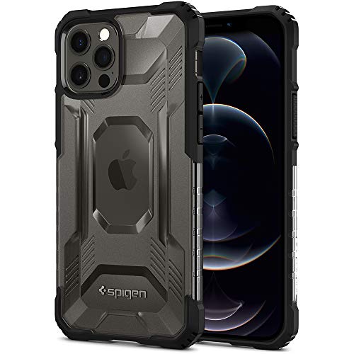 Spigen Funda Nitro Force Compatible con iPhone 12 y Compatible con iPhone 12 Pro - Negro